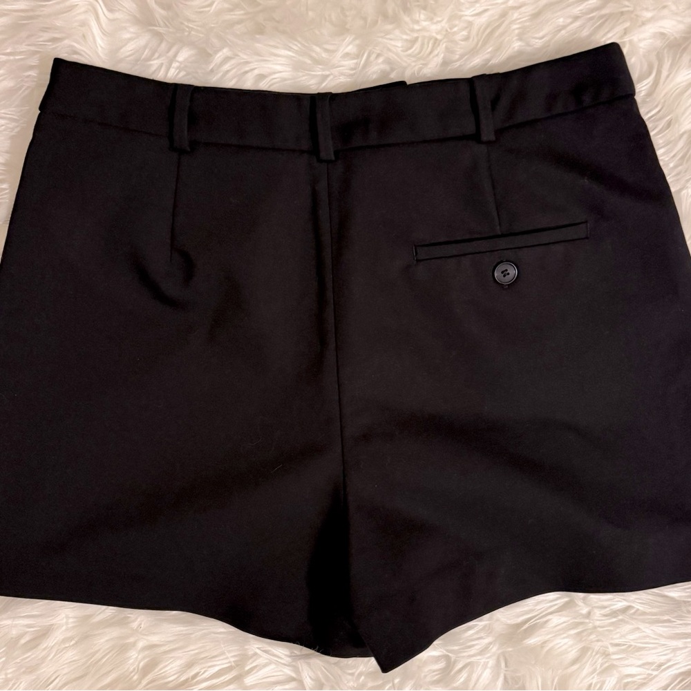 Zara Basic High Waisted Pleated Front Casual Shor… - image 3